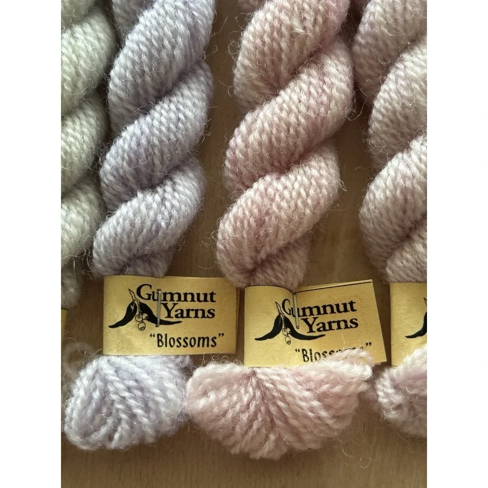 Gumnut Wool Yarn LOT of 5 Skeins NWT Hand-Dyed Australia OOP Blossoms #4